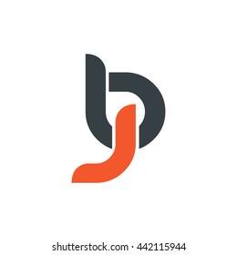 Initial Letter BJ Linked Circle Lowercase Logo