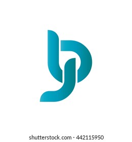 Initial Letter BJ Linked Circle Lowercase Logo