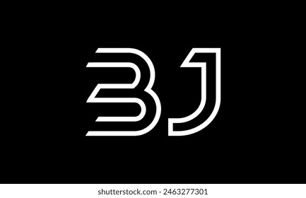Letra inicial BJ Logo Design. Diseño de Logo BJ. Logo BJ creativo y moderno.