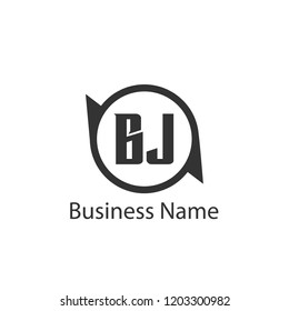 Initial Letter BJ Logo Template Design