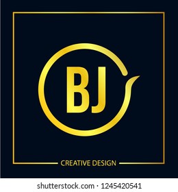 Initial Letter BJ Logo Template Design