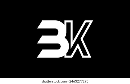 Initial Letter BK Logo Design. BK Logo Design. Creative And Modern BK logo.