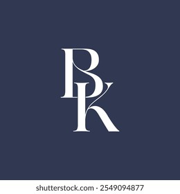 Initial Letter BK Logo Design Outstanding Creative Modern Symbol  Sign