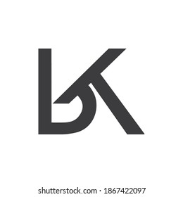 Plantillas de diseño de vectores de logotipo de bk de letra inicial o de kb