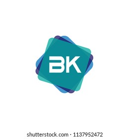 Initial Letter BK Logo Template Design
