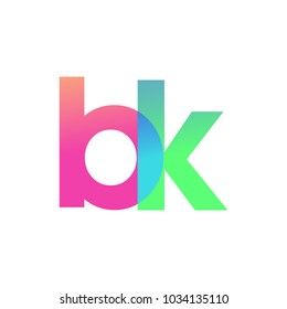 Initial Letter Bk Lowercase Logo Green Stock Vector (Royalty Free ...