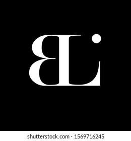 Initial letter bl b l uppercase modern logo design template elements. White letter Isolated on black background. Suitable for business, consulting group company.