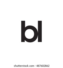 Initial letter BL black white logo