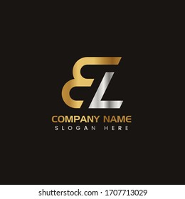 Initial Letter BL capital logo icon design template elements. Modern line logo with gold silver luxury style. Can be used for business, company group, consulting, finance. Vector Illustration.