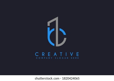 Letra inicial Ilustración vectorial de diseño de logotipo vinculado BL
