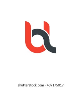 initial letter bl linked round lowercase logo red