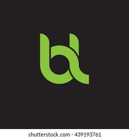 initial letter bl linked round lowercase logo green