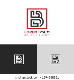 Initial Letter BL linked uppercase overlap modern logo design template. Suitable for business, consulting group company