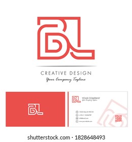 Ursprünglicher Brief BL Letter Logo Design mit kreativer, moderner Namenskarte Vektorgrafik. Logo-Konzept für BL-Buchstaben einsatzbereit. Ursprüngliche Buchstaben BL Logo Vektordesign Vorlage.