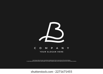 Initial Letter BL Logo Design-Vektorgrafik