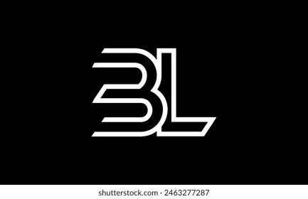 Initial Letter BL Logo Design. BL Logo Design. Creative And Modern BL logo.