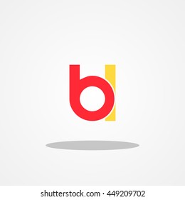 Initial letter BL lowercase logo design template