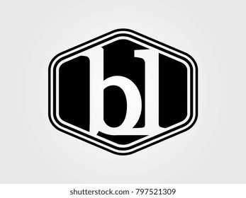 Initial letter bl lowercase logo minimalist black
