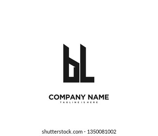 Initial letter BL minimalist art logo vector