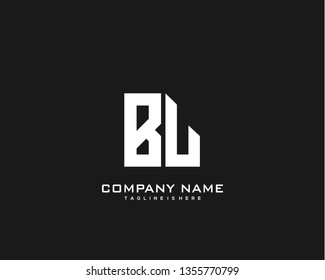 Initial letter BL minimalist art logo vector