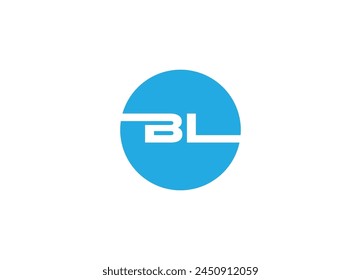 Initial letter BL minimalist art monogram circle shape logo, 