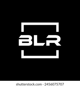 Initial letter BLR logo design. BLR logo design inside square.