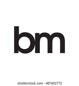 Initial Letter Bm Black White Logo Stock Vector (Royalty Free ...