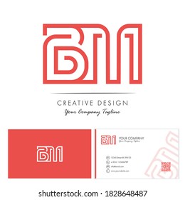 Initial letter BM Letter Logo Design with creative modern name card vector Illustration. BM Letter Logo Concept Ready For Use. Initial letter BM logo vector design template.