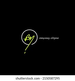 Logo De Letra Inicial Bm - Logo De Firma Escrita A Mano