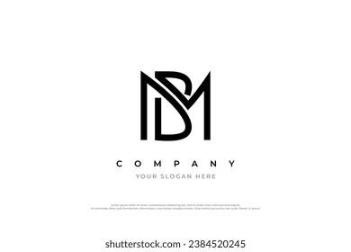 Initial Letter BM Logo or MB Monogram Logo Design