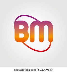 initial letter bm logo on white background