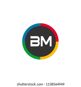 Initial Letter BM Logo Template Design