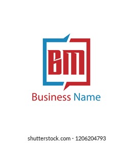 Initial Letter BM Logo Template Design