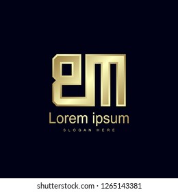 Initial Letter BM Logo Template Vector Design