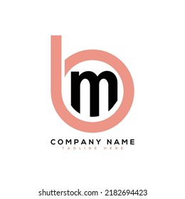Initial letter BM logo template design icon