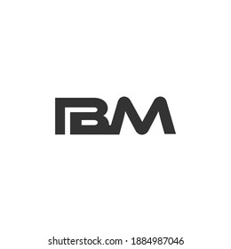Initial letter BM logo vector