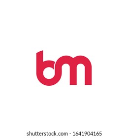 Initial letter BM lowercase logo design template