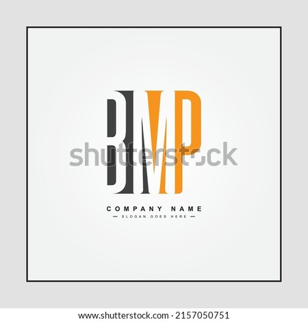 Initial Letter BMP Logo - Minimal Business Logo for Alphabet B, M and P