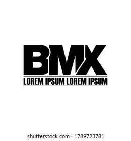 Initial letter BMX logo design vector