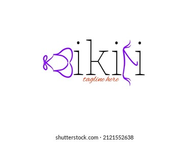 Initial Letter Bn B N Bikini Logo