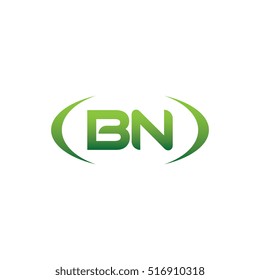 initial letter BN brackets uppercase logo green