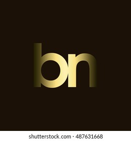 Initial letter BN gold with dark background logo