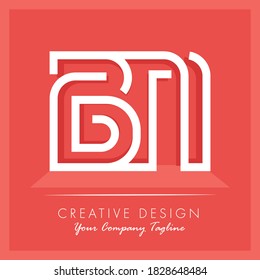 Initial letter BN Letter Logo Design. Creative Modern B N Letters icon vector Illustration. BN Letter Logo Concept Ready For Use. Initial letter BN logo vector design template.