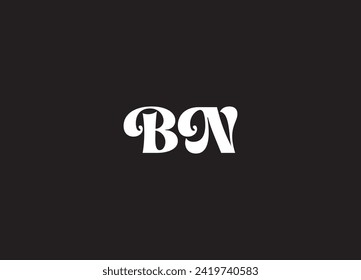 Initial Letter BN Logo or NB Monogram Logo