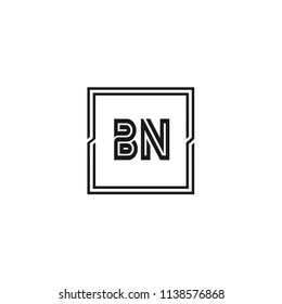 Initial Letter BN Logo Template Design