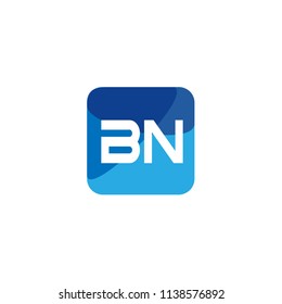 Initial Letter BN Logo Template Design