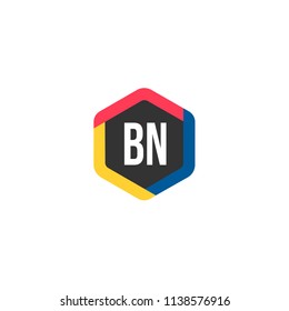 Initial Letter BN Logo Template Design