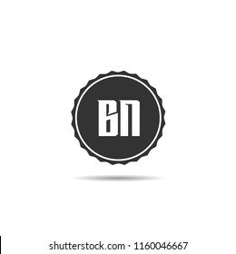 Initial Letter BN Logo Template Design