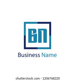 Initial Letter BN Logo Template Design
