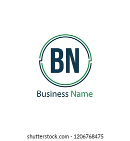 Initial Letter BN Logo Template Design